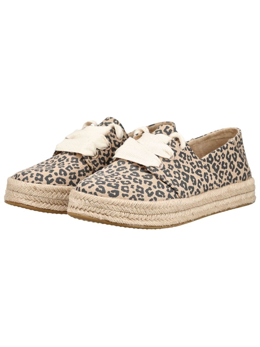 Plateau-Espadrille-Sneaker mit Leopardenmuster