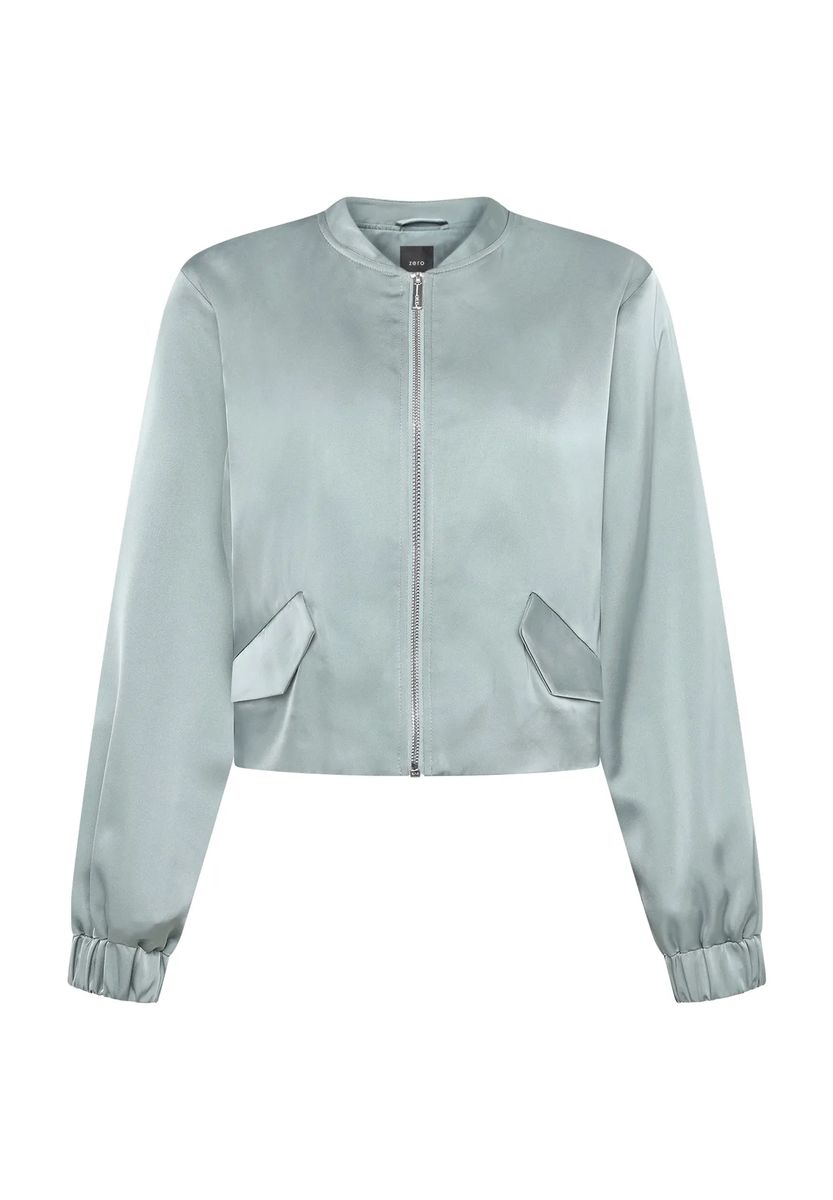 Kurze Bomberjacke mit Satin-Finish