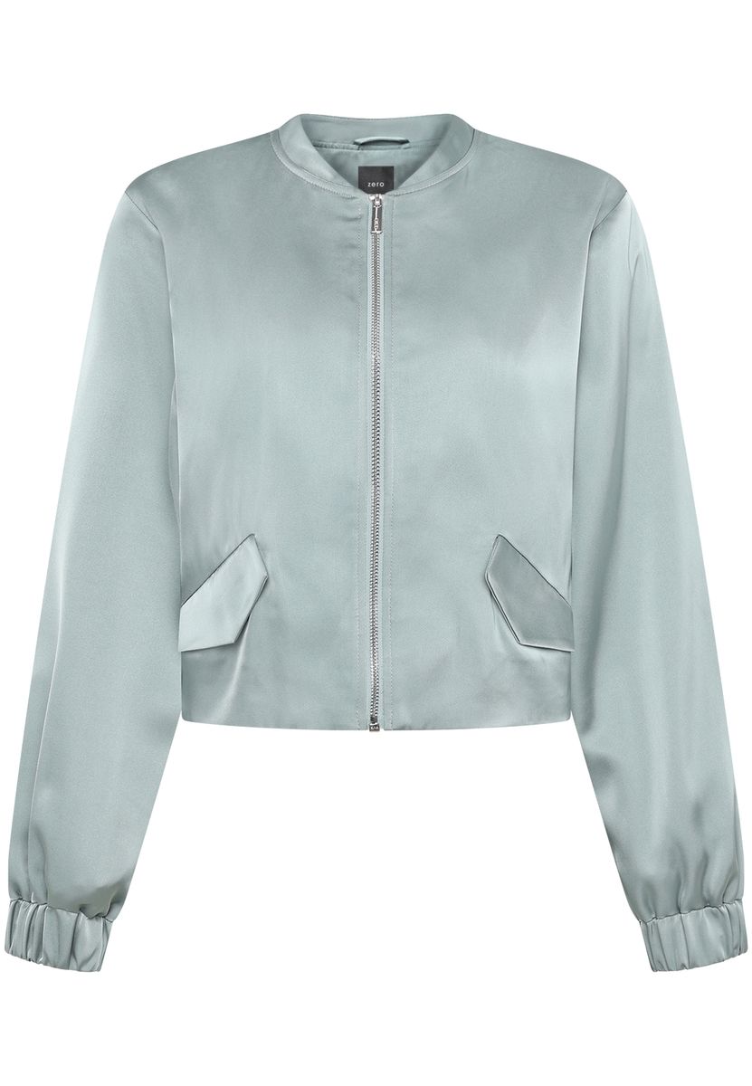 Kurze Bomberjacke mit Satin-Finish