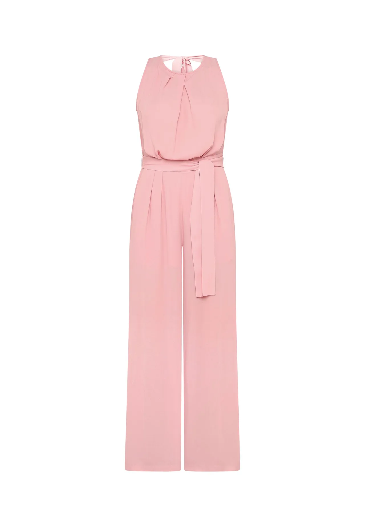 Ärmelloser Jumpsuit mit Drapierung