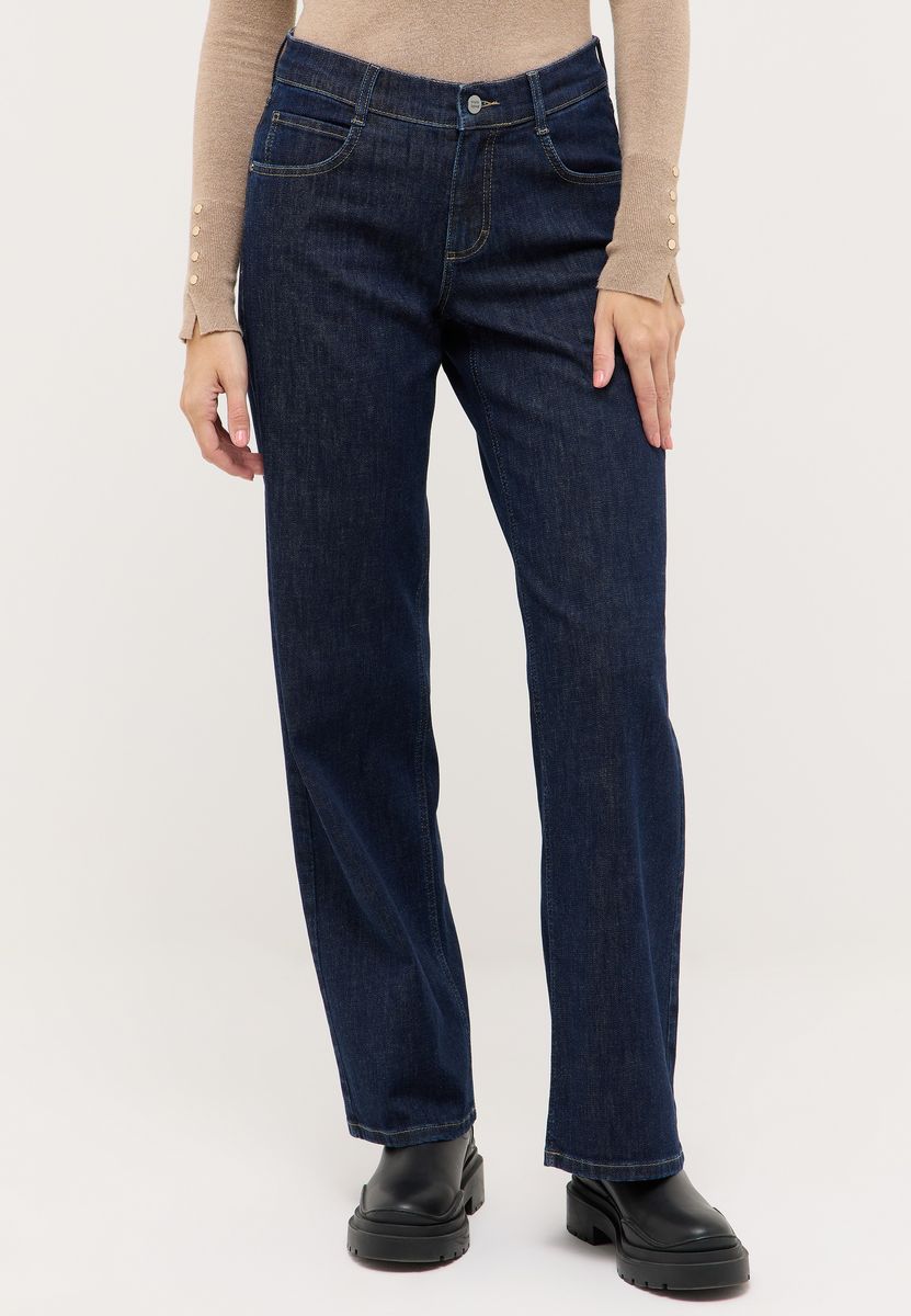 High-Waist Jeans mit weitem Bein