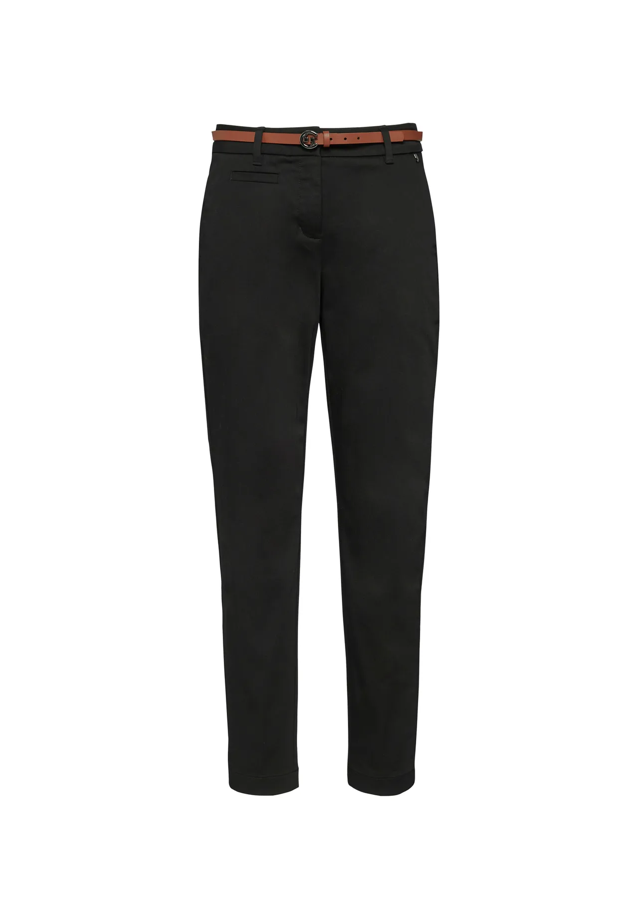 Slim-Fit Chinohose mit Gürtel