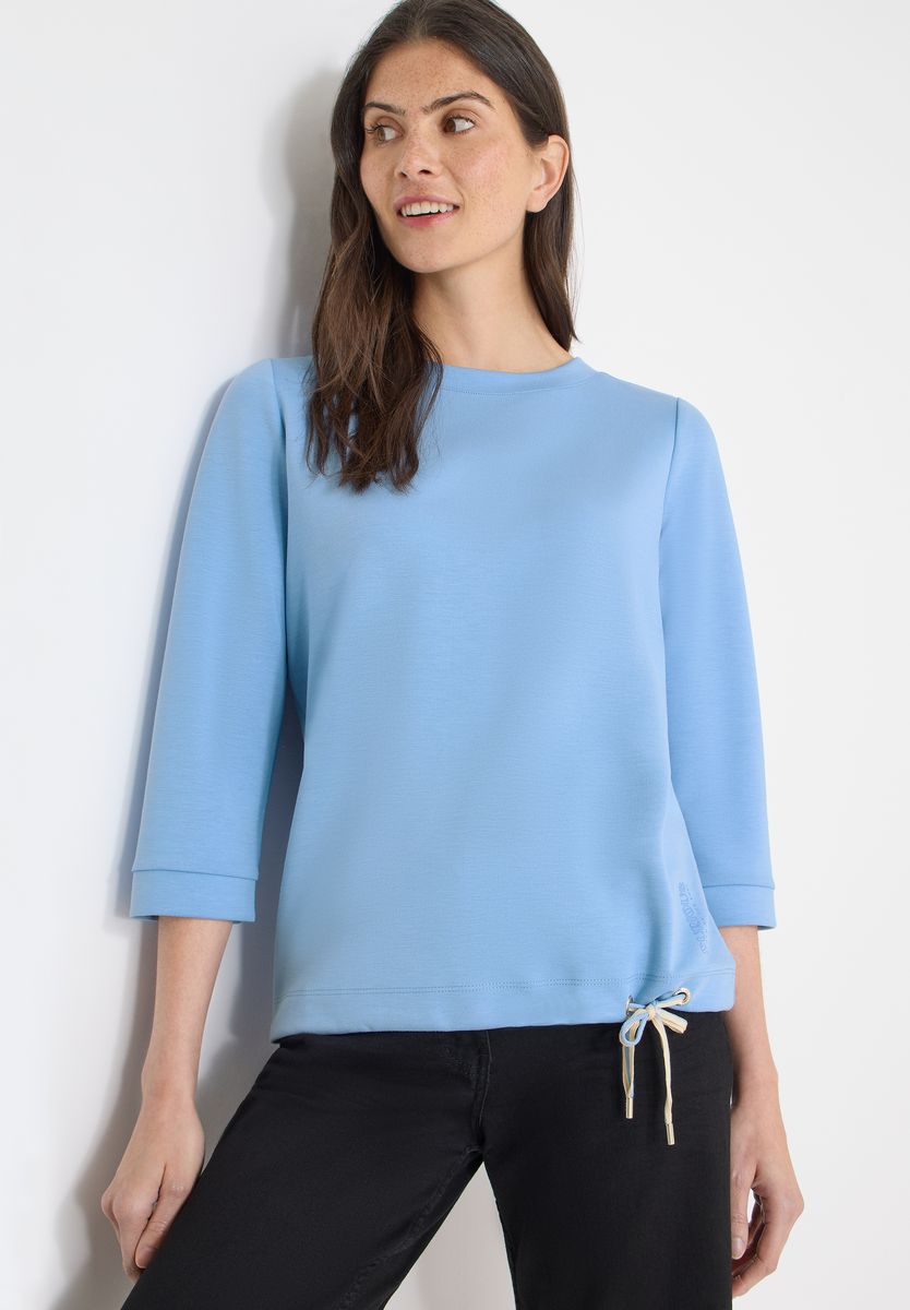 Soft-Touch-Shirt mit U-Boot-Ausschnitt