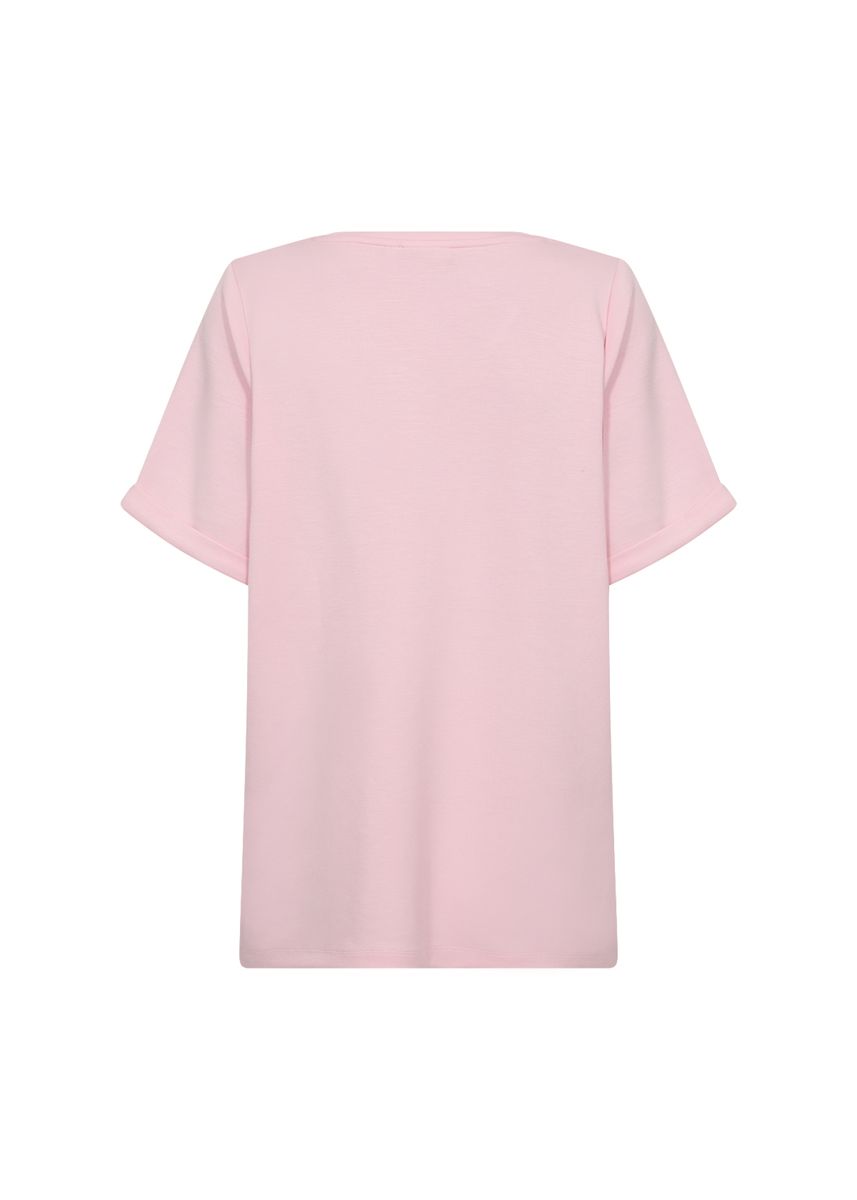 Bonjour Grafik-T-Shirt mit V-Ausschnitt