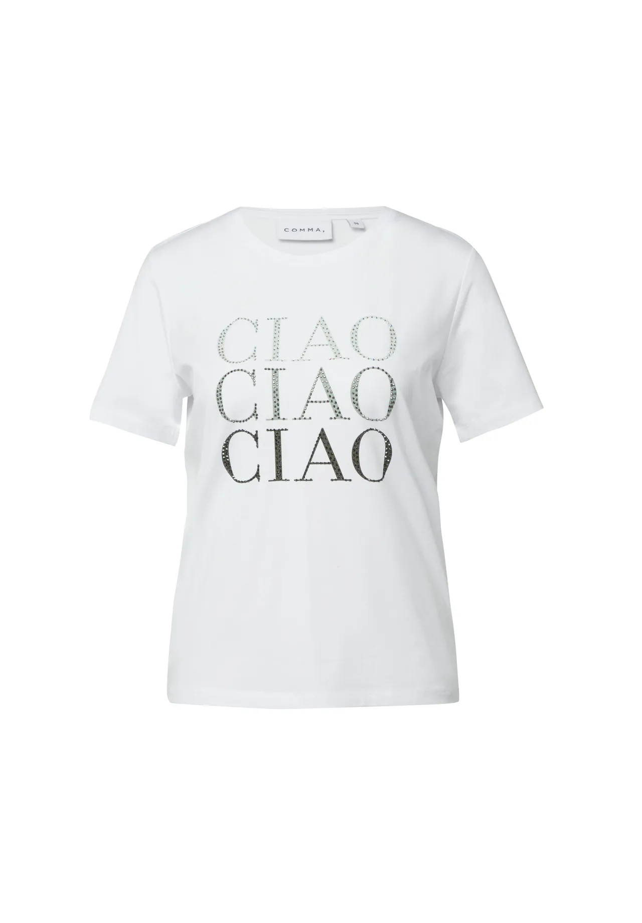 T-Shirt mit Strass-Applikation