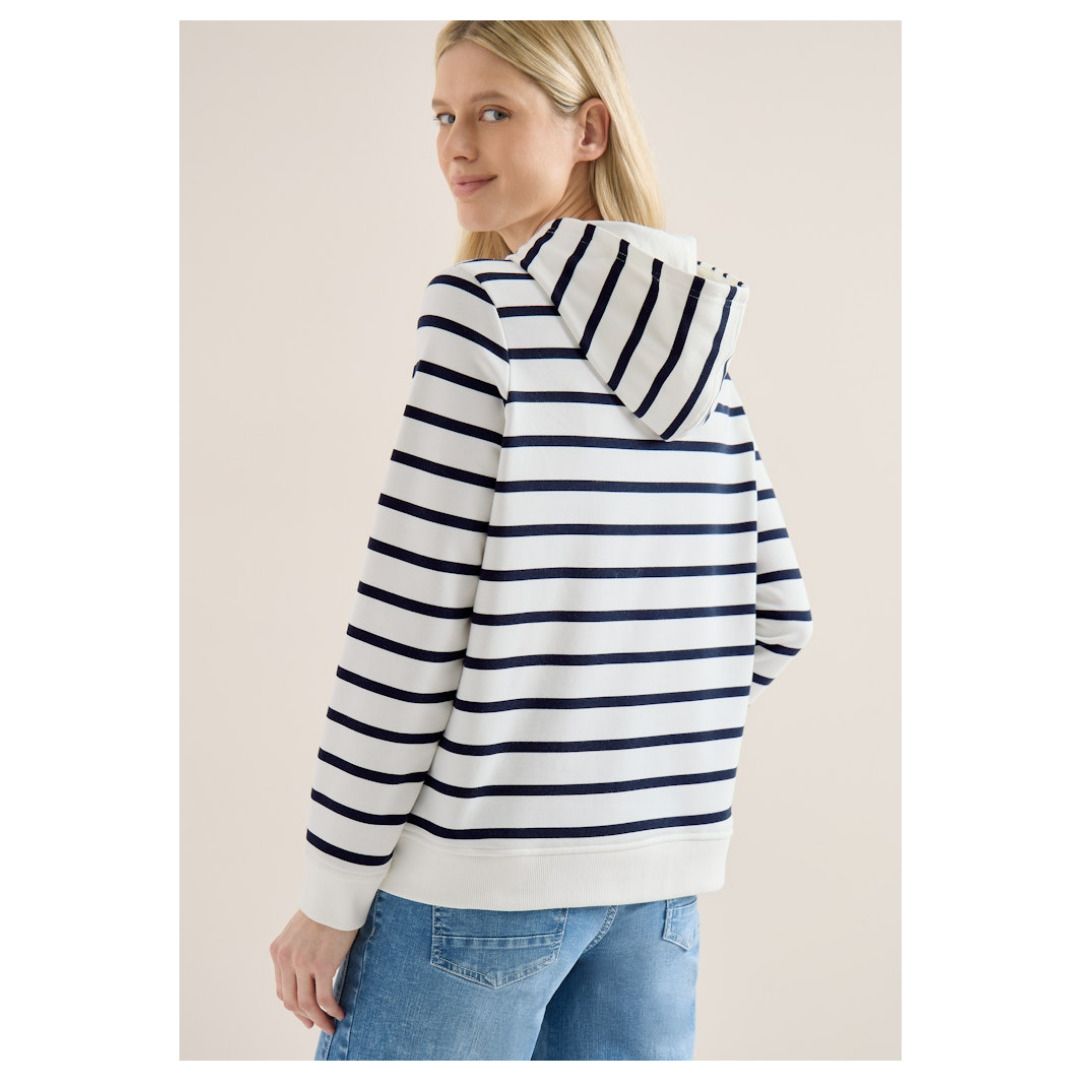 Maritimer gestreifter Grafik-Hoodie