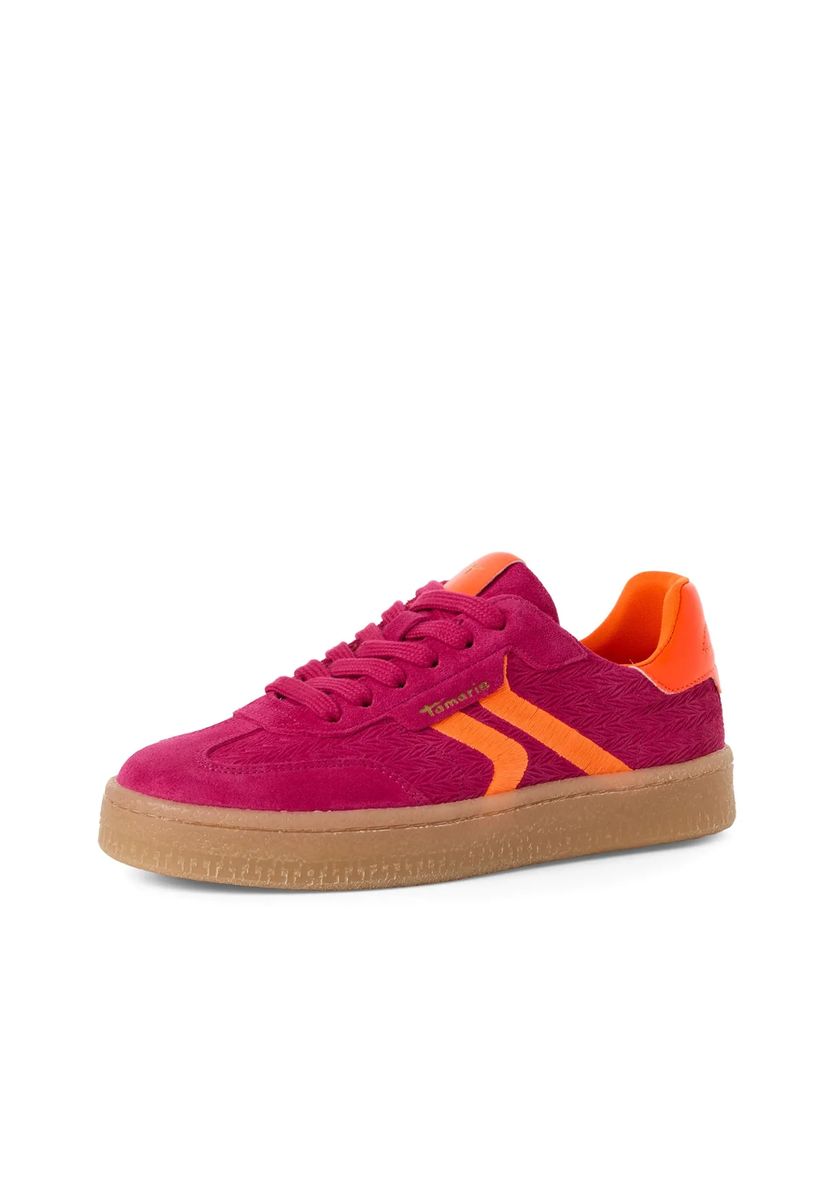 Vibrante Wildleder-Sneaker mit Kontraststreifen