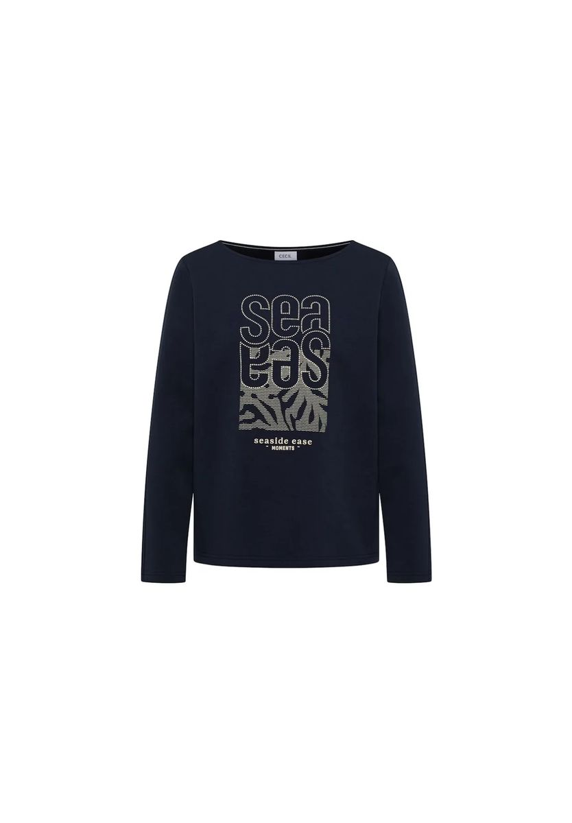 Langarmshirt mit Seaside-Stickerei
