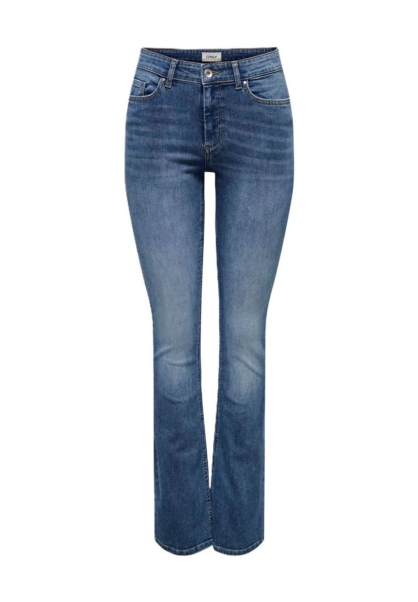 High-Waist-Jeans mit Schlag