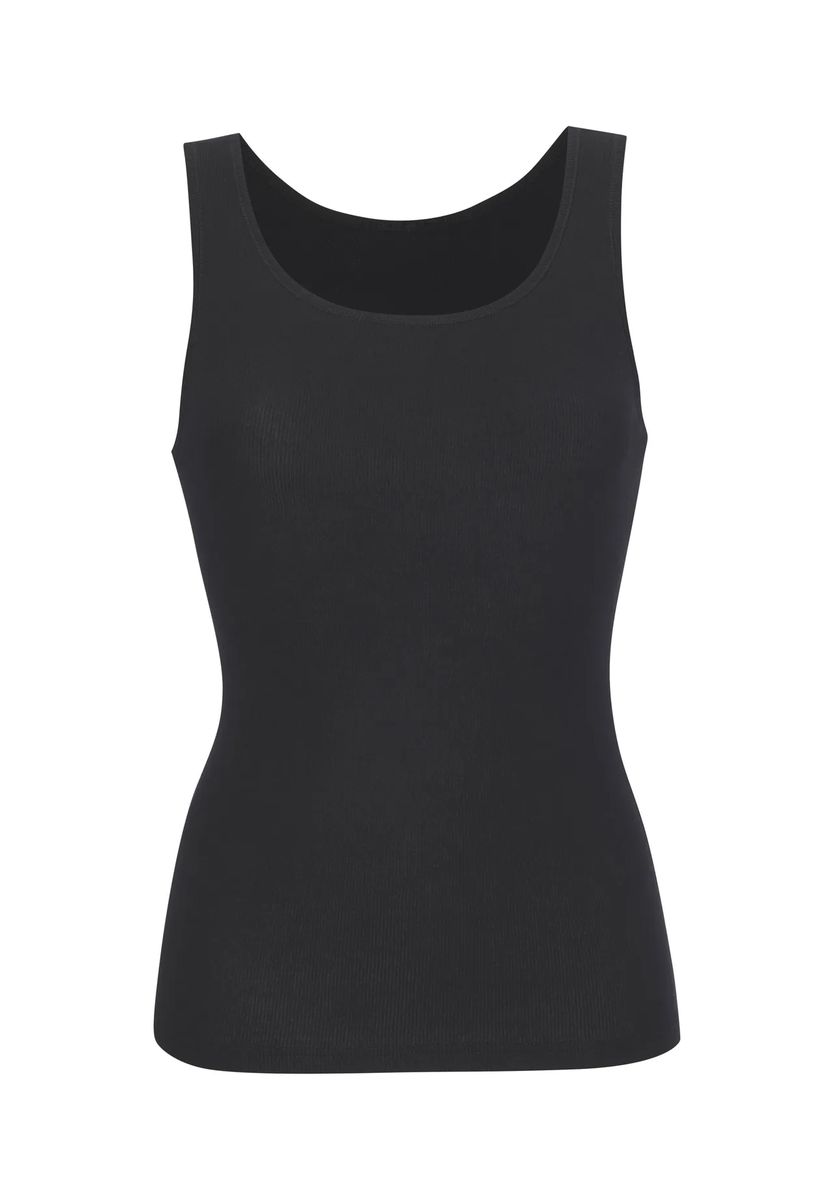 Geripptes Ärmelloses Basis-Top