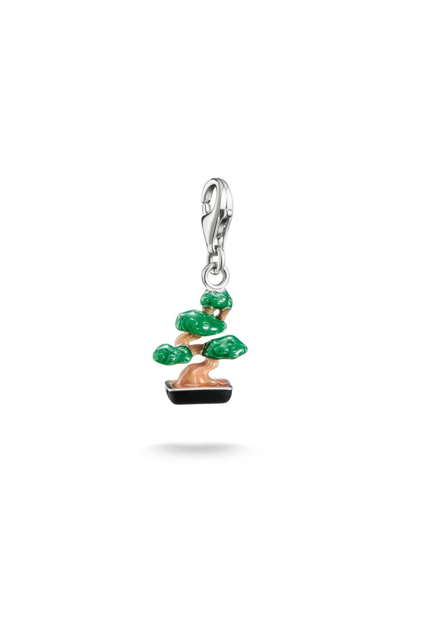 Handemaillierter Bonsai-Baum Charm-Anhänger