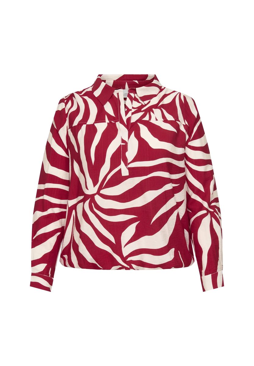 Hemdbluse mit abstraktem Zebra-Print
