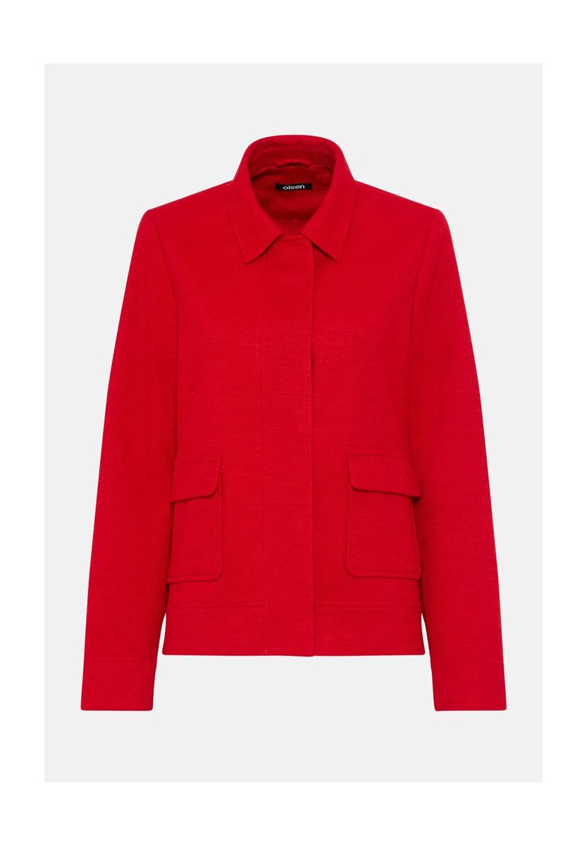 Strukturierte Jacke mit Pattentaschen