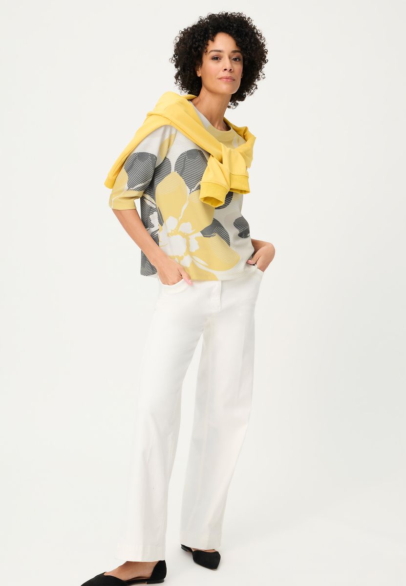 Sweatshirt mit abstraktem Blumenmuster