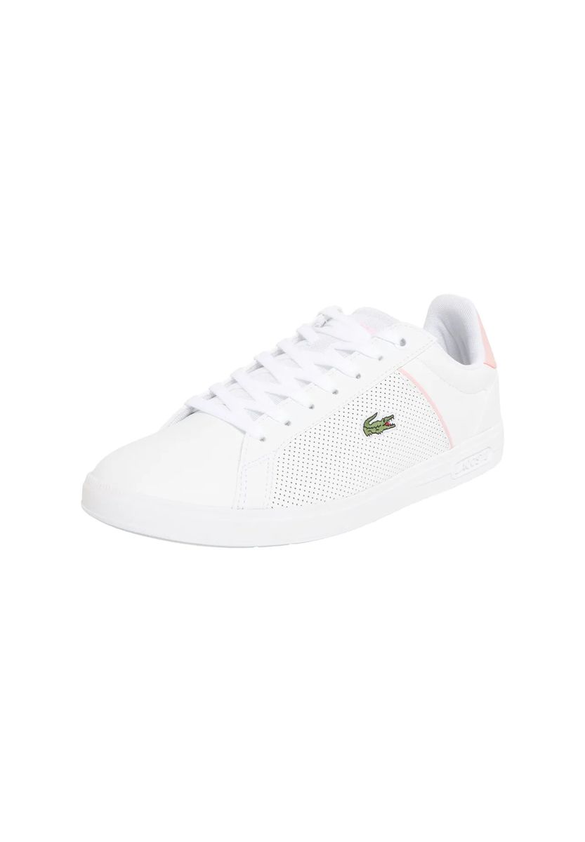 Perforierte Leder-Sneaker mit flacher Sohle