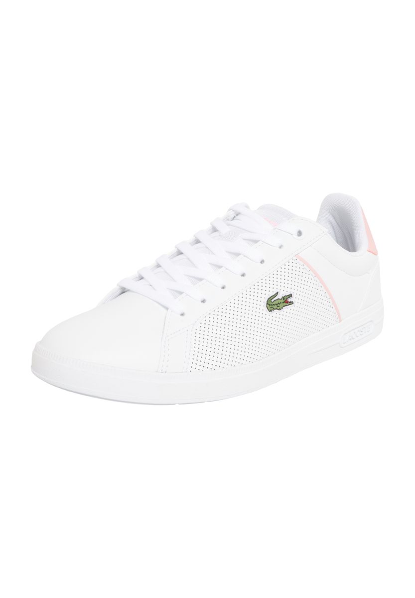 Perforierte Leder-Sneaker mit flacher Sohle