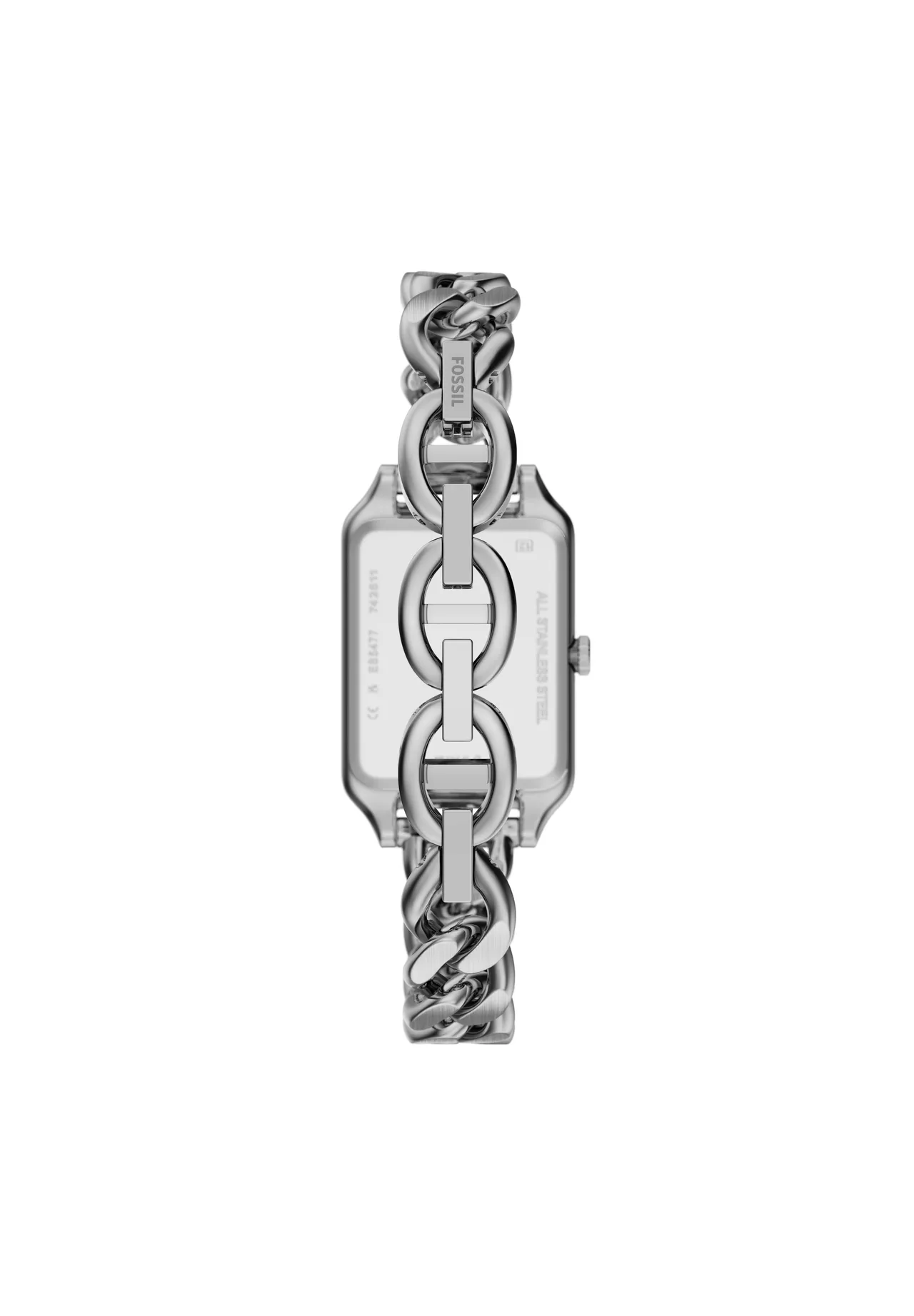 Elegante Tonneau-Uhr mit Gliederkette