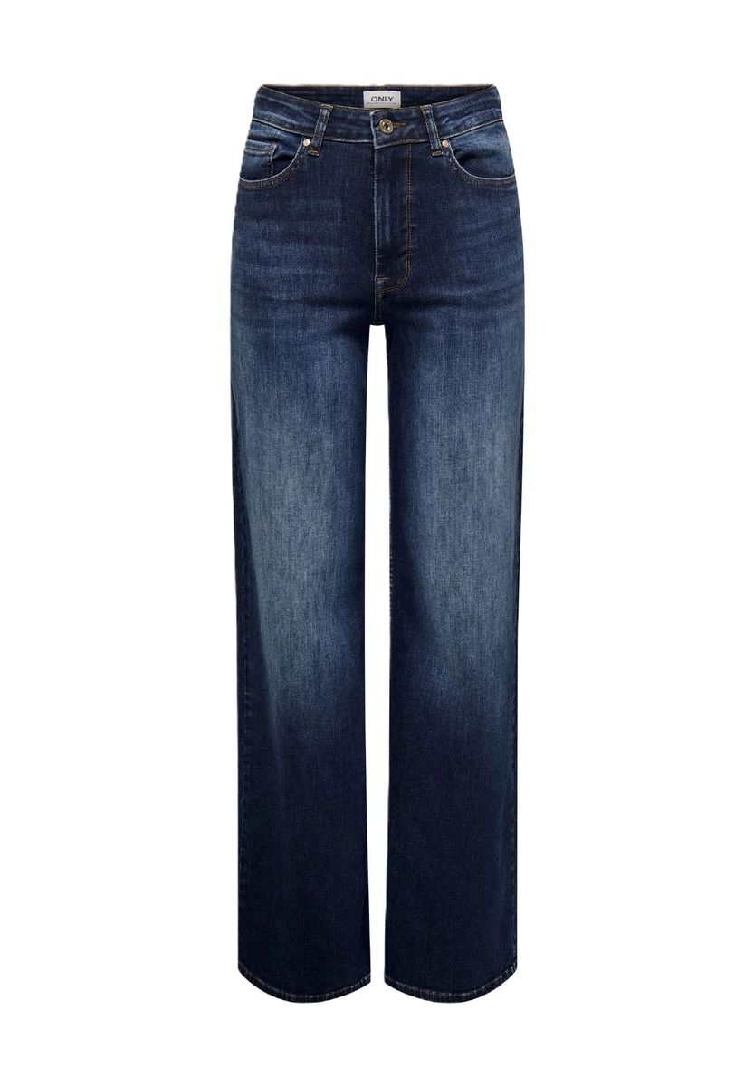 High-Waist-Jeans mit weitem Bein
