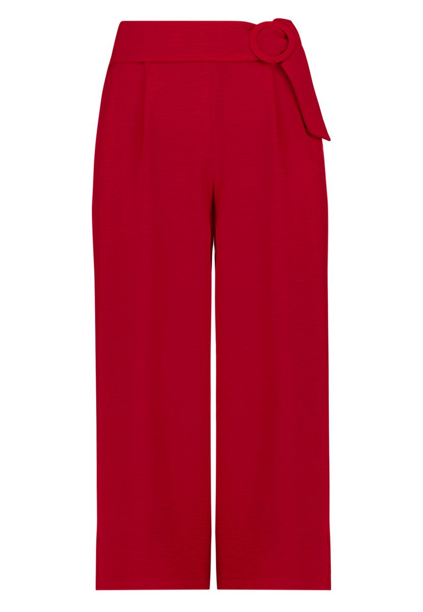 Hochtaillierte Culotte mit Gürtel