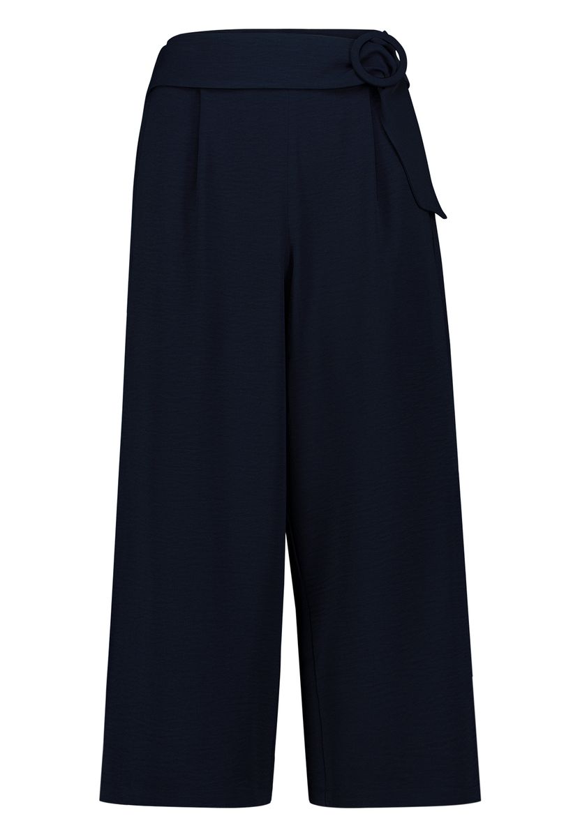 Culotte mit weitem Bein und Gürtel