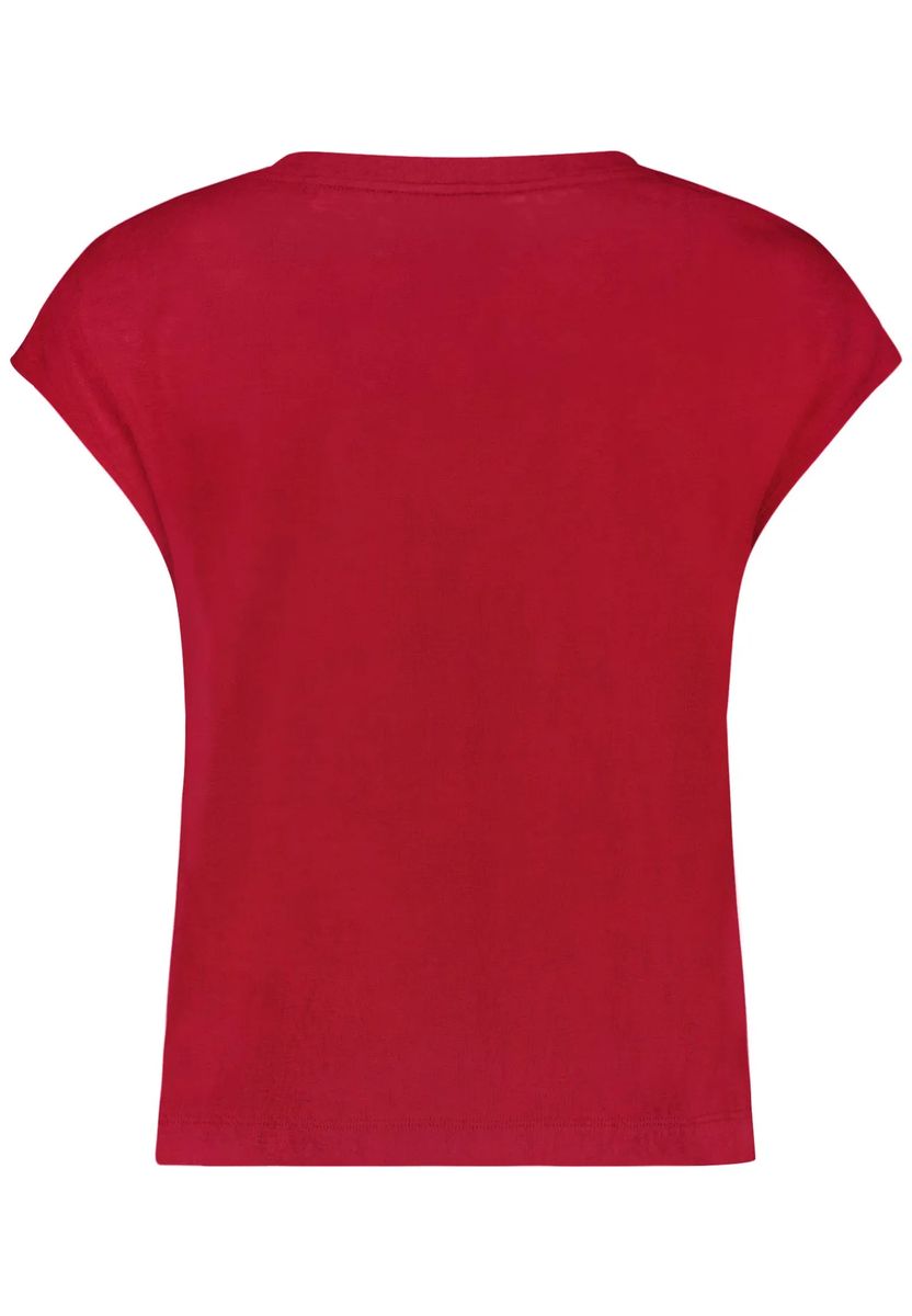 Lässiges T-Shirt mit V-Ausschnitt
