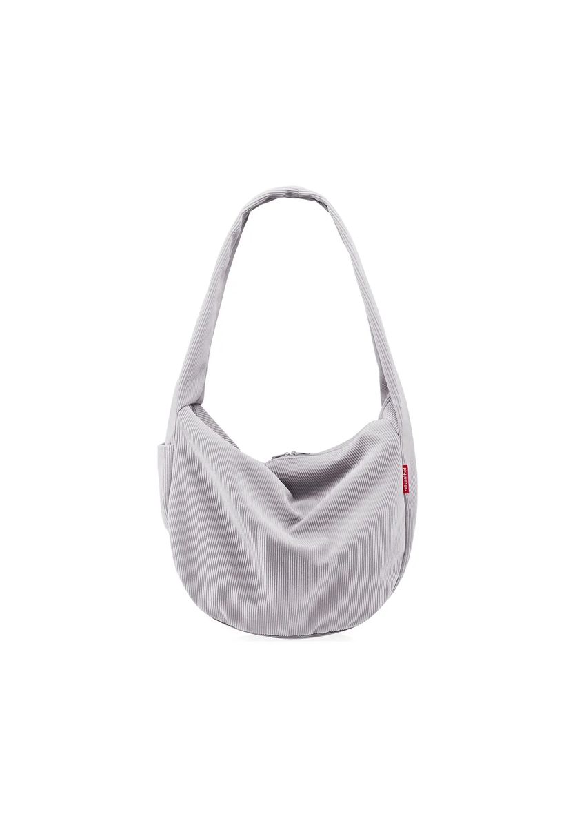 Strukturierte Schultertasche in Mondform