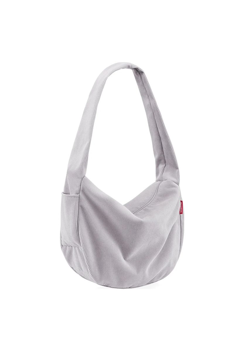 Strukturierte Schultertasche in Mondform