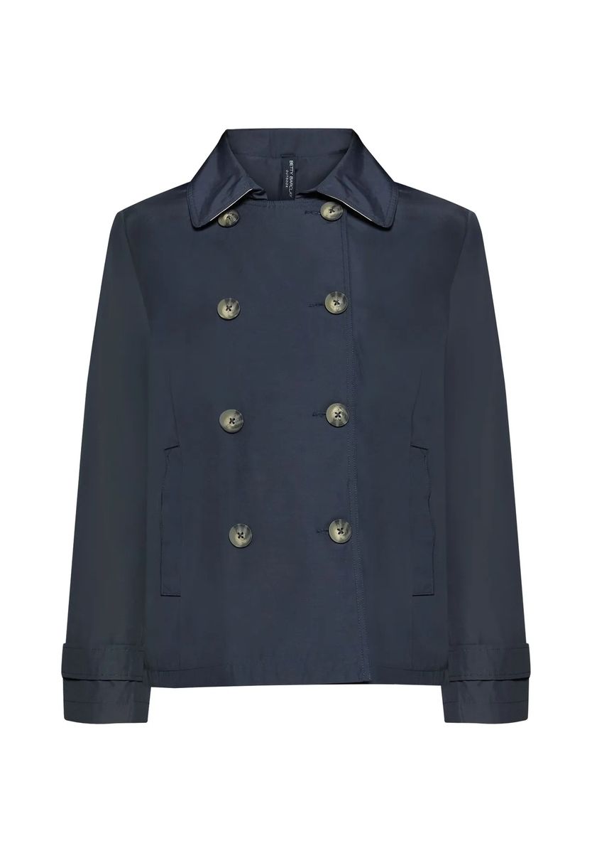 Kurze Doppelreihige Trench-Jacke