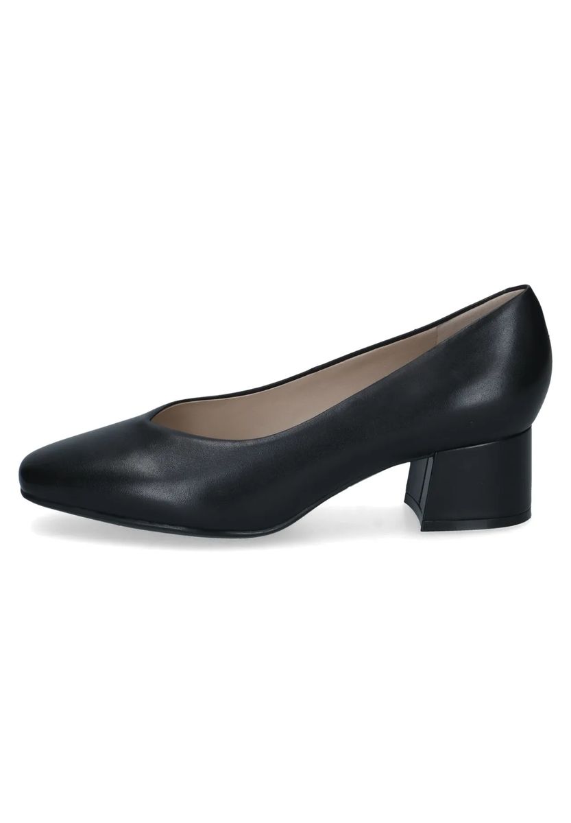 Klassische Pumps mit Karree-Spitze und Blockabsatz