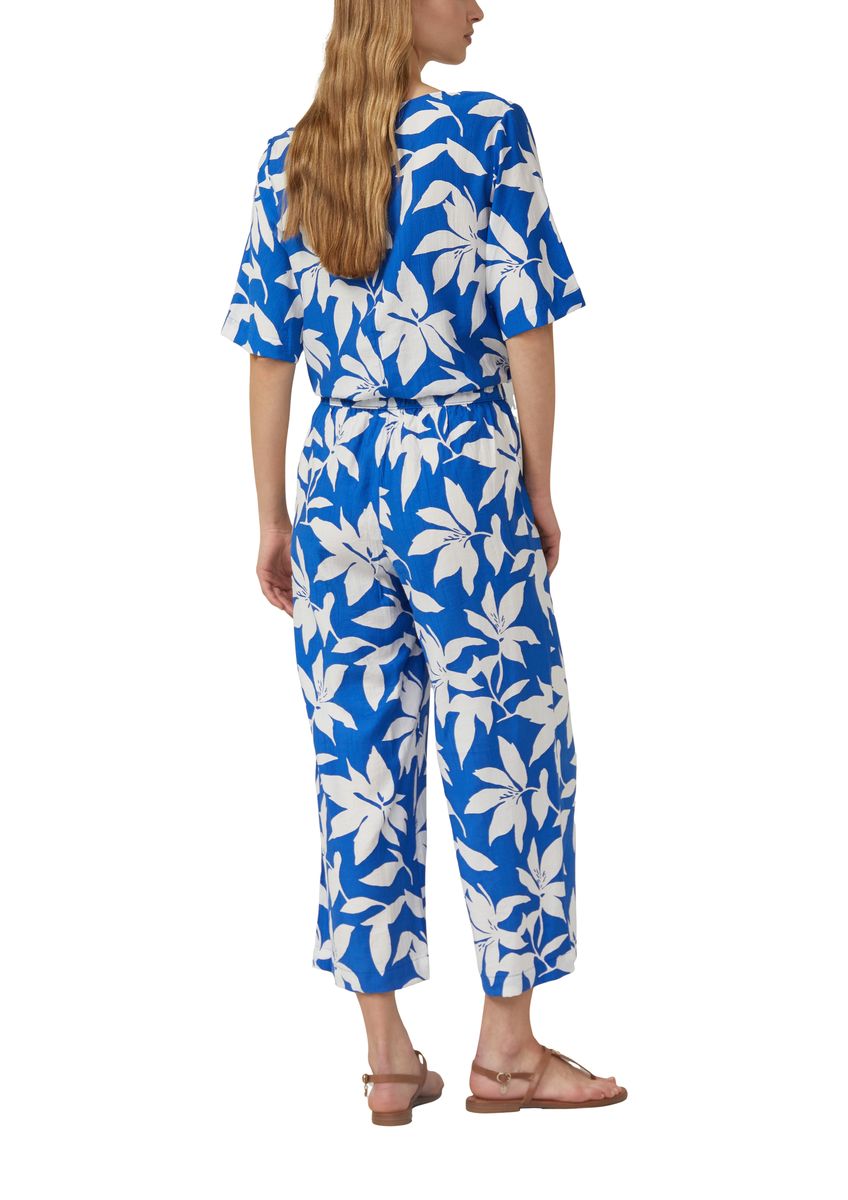 Luftige Culotte mit floralem Print