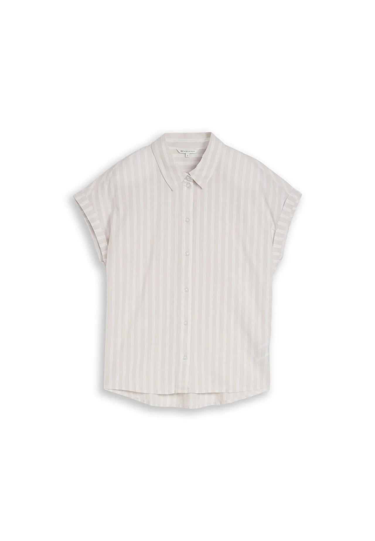 Gestreifte Dobby-Baumwollbluse