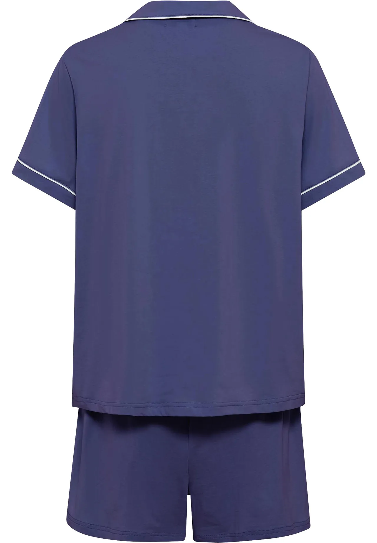 Kurzarm-Pyjama-Set mit Kontrastpaspeln