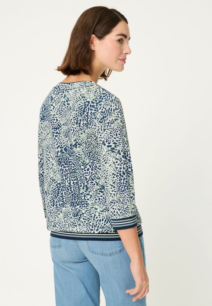 Jersey-Top mit abstraktem Grafik-Print