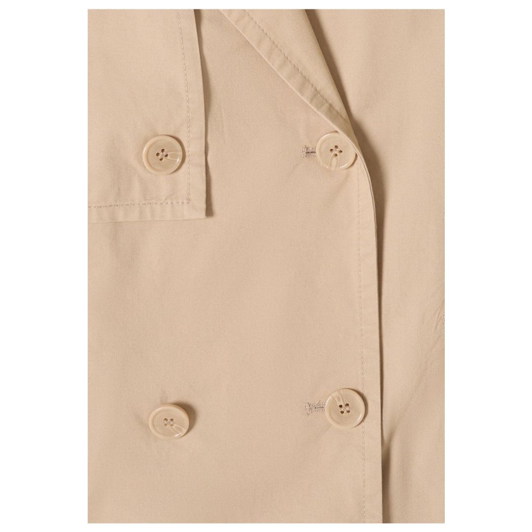 Kurze zweireihige Trench-Jacke