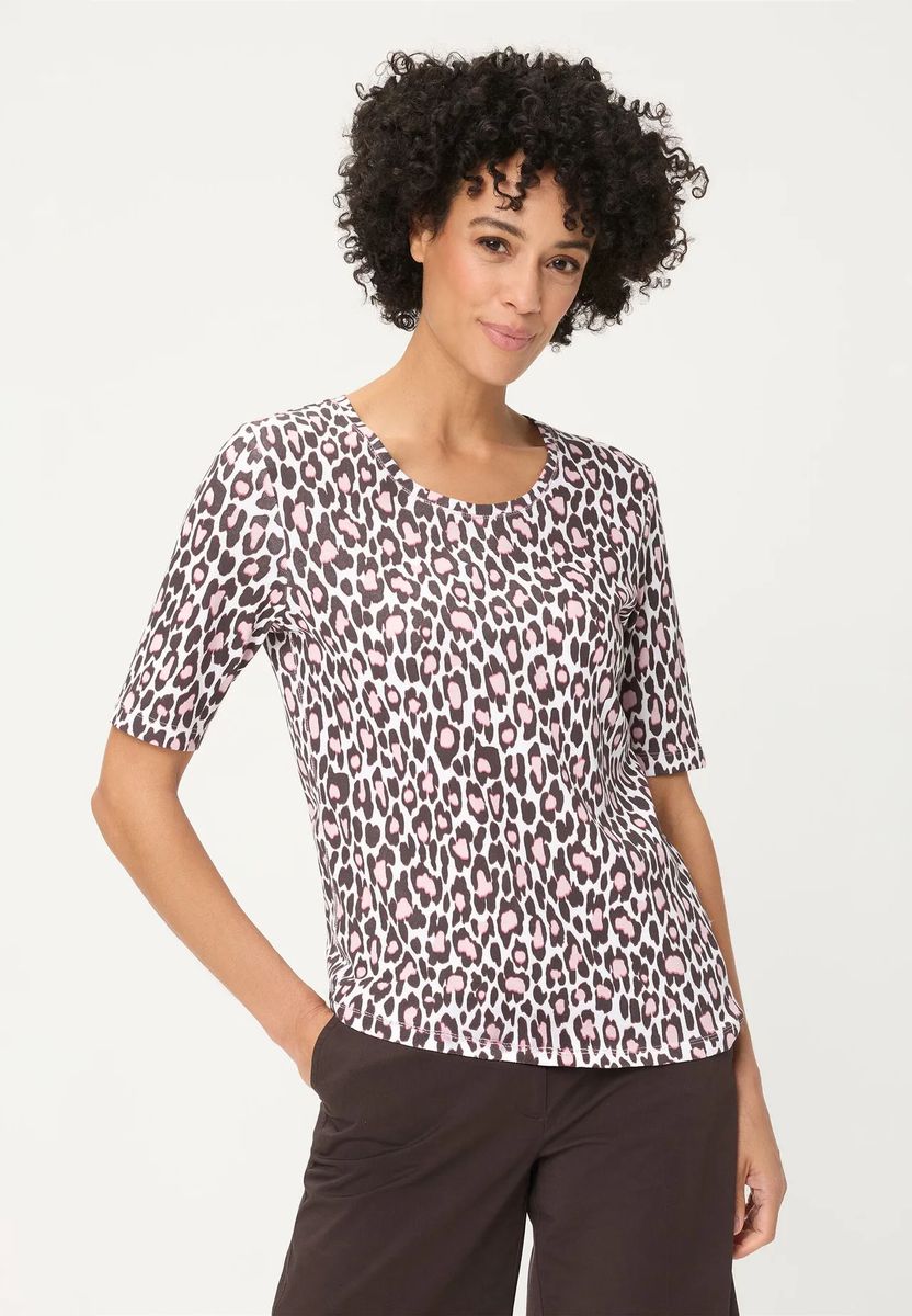 T-Shirt mit Leopardenmuster