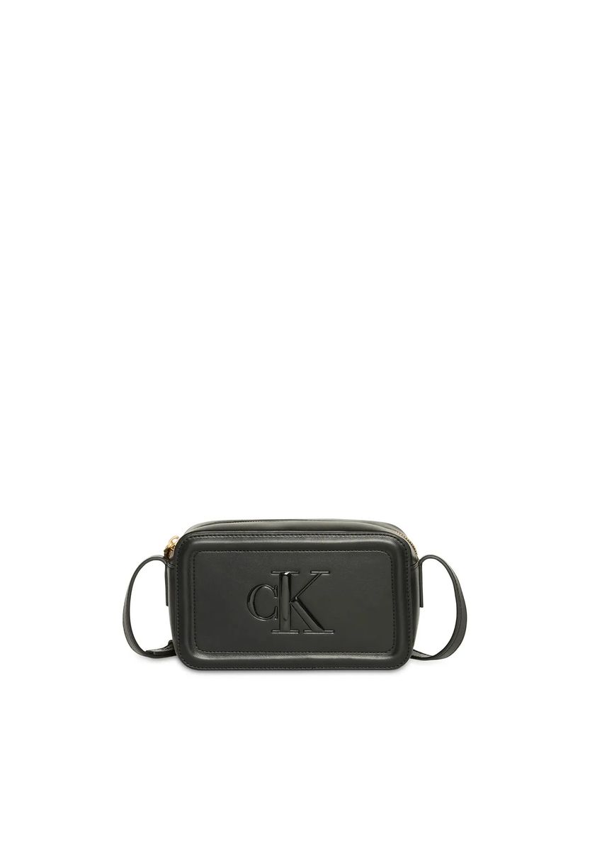 Minimalistische Kameratasche mit Logo-Prägung
