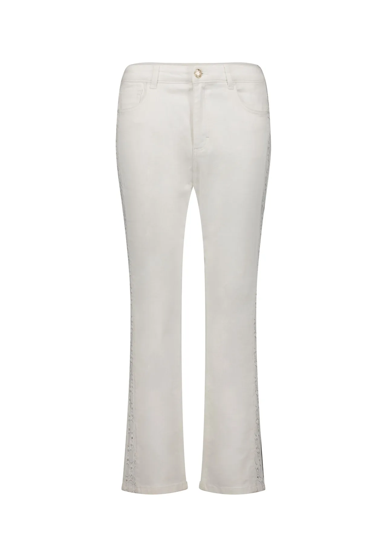 Regular Fit Jeans mit Lochstickerei