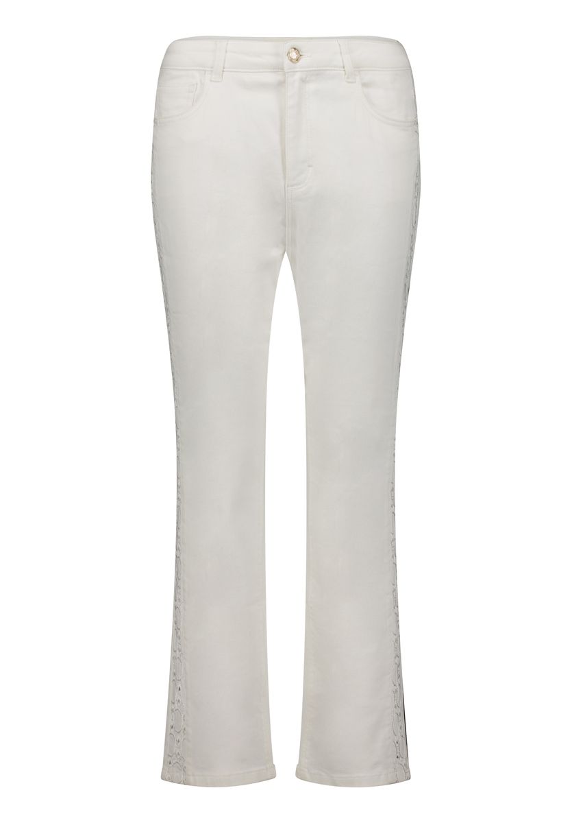 Regular Fit Jeans mit Lochstickerei
