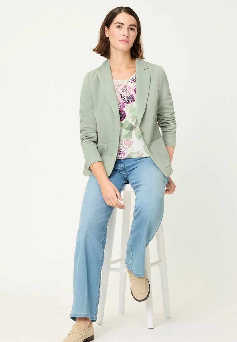 Jersey-Shirt mit Floralem Panneaux-Print
