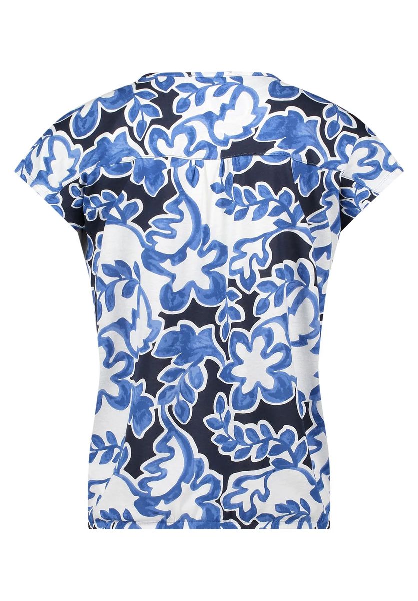 Top mit abstraktem Blumenmuster