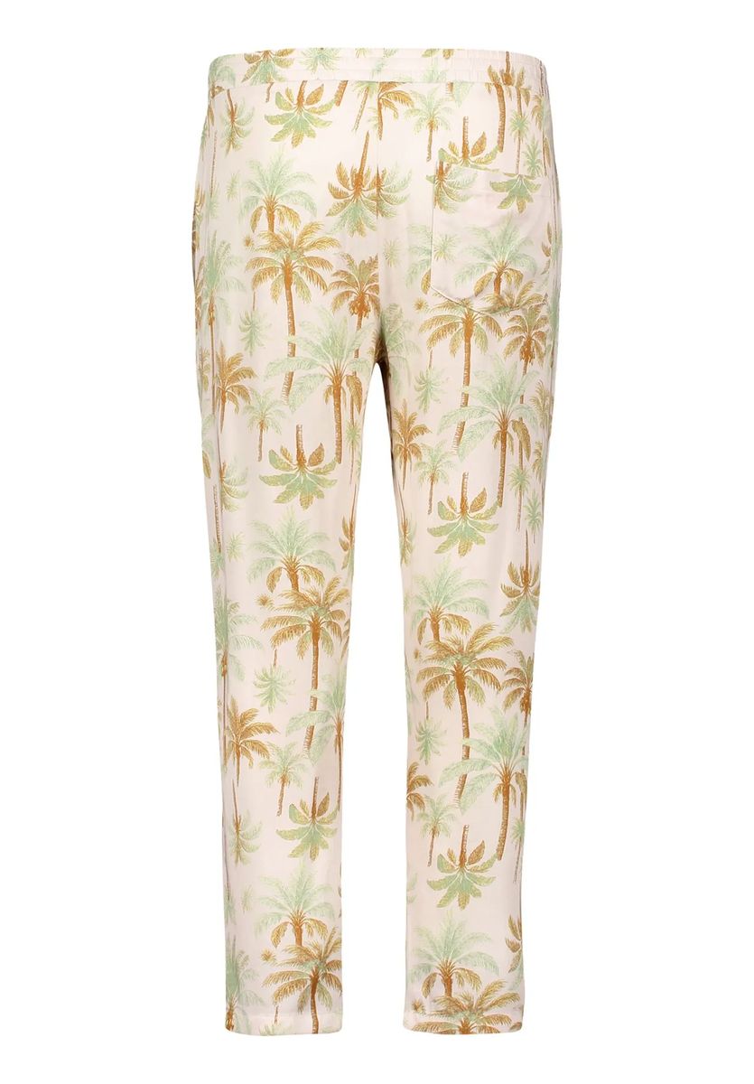 Relaxte Hose mit tropischem Palmenmuster