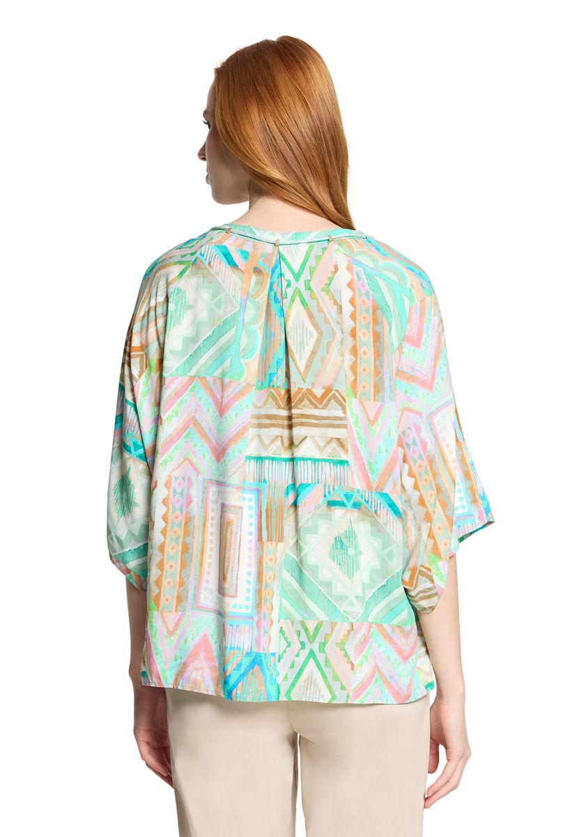 Übergroße Bluse mit geometrischem Muster