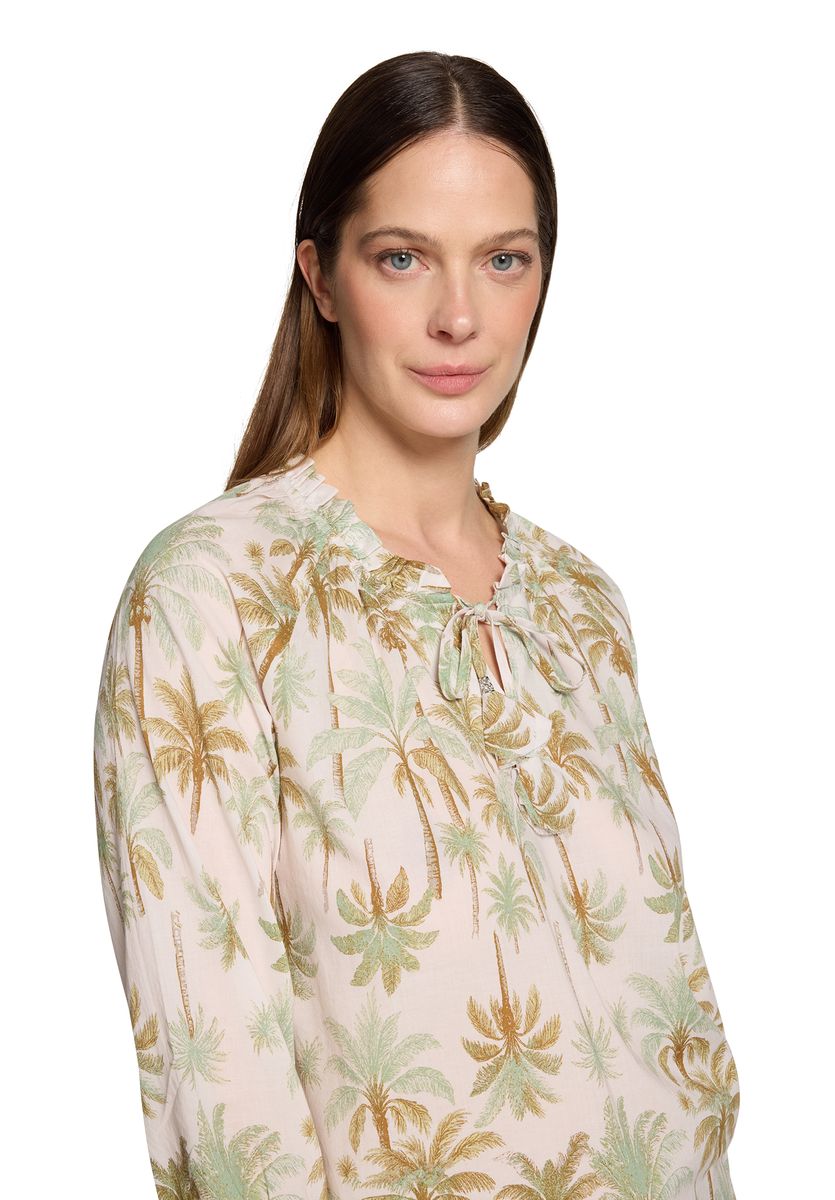 Luftige Bluse mit Palmenprint