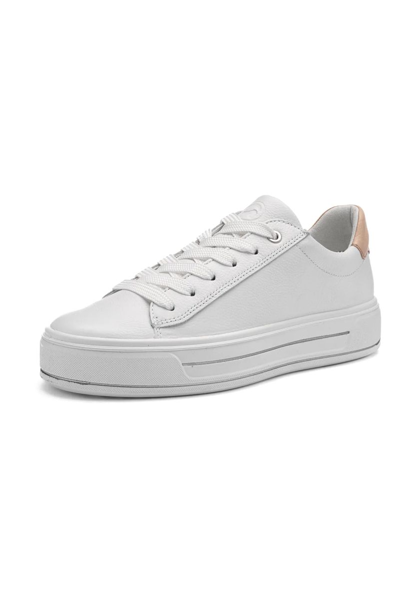 Minimalistischer Leder Plateau Sneaker