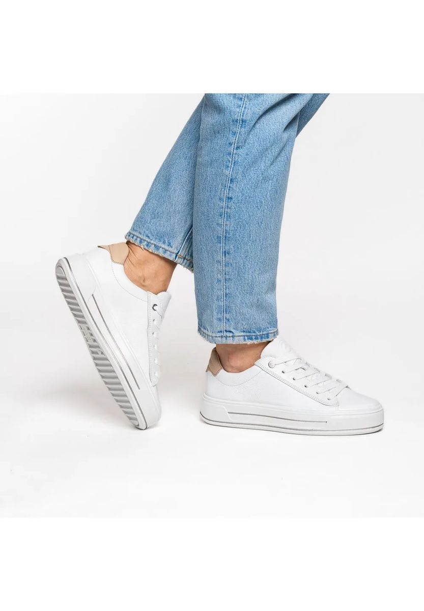 Minimalistischer Leder Plateau Sneaker