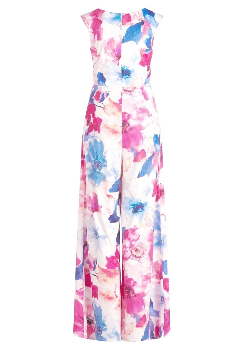Eleganter Blumen-Jumpsuit mit weitem Bein