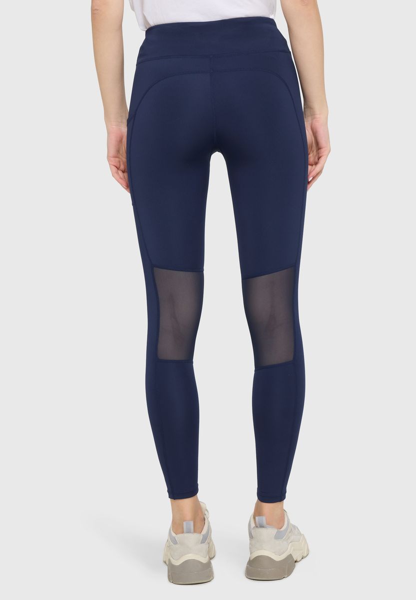 High-Waist Sport-Leggings mit Mesh-Einsätzen