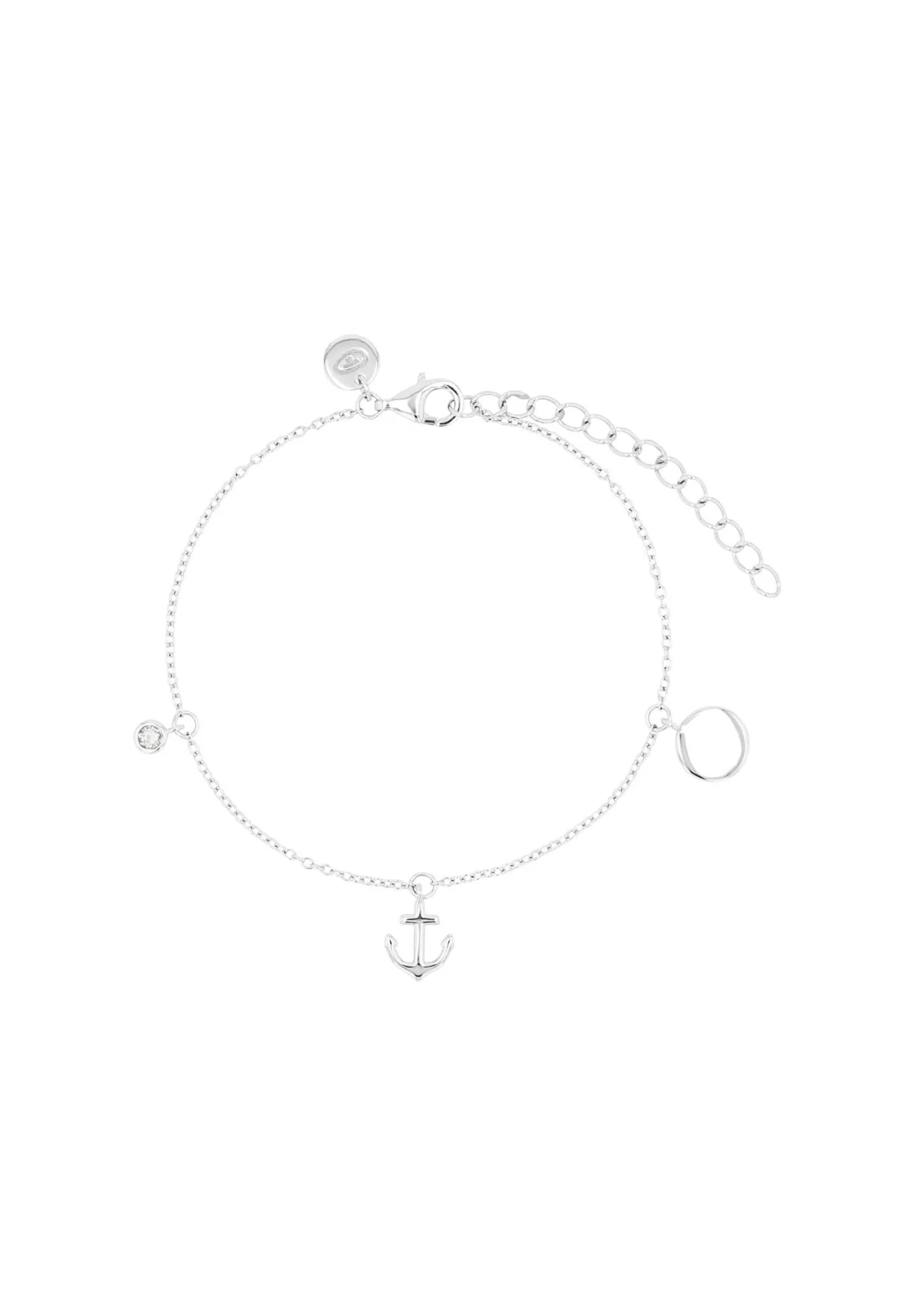 Zartes Silberarmband mit Anker-Anhänger