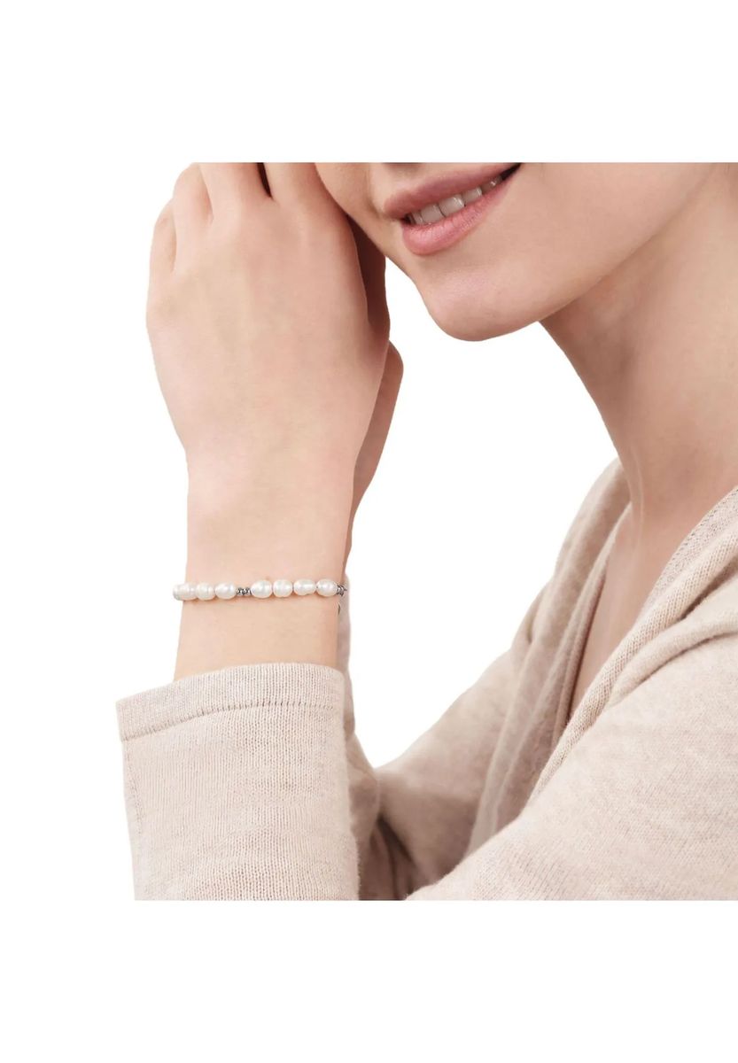 Perlen- und Silberperlen-Armband