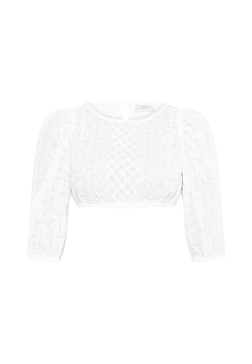 Elegante kurze Spitzenbluse
